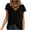 Black1, variant on Diufon Womens Tops Summer Short Sleeve V Neck Crisscross T-Shirt Casaul Loose Tunic Fashion Clothes