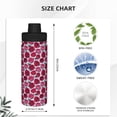 thumbnail image 3 of Uemuo Rose Flowers 18OZ Insulated Kettle, Sports Water Bottle, Stainless Steel Kettle, Vacuum Insulated Flask, Flip Lid Travel Mug, 3 of 7