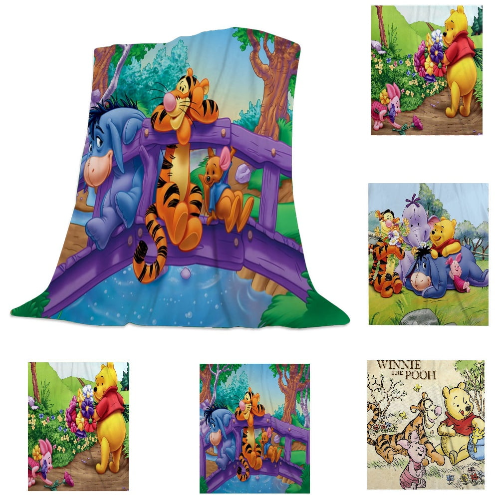 Winnie the Pooh Characters Throw Blanket Throw Blanket for Kids Fleece