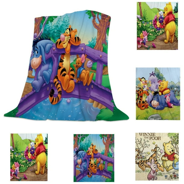 Winnie the Pooh Characters Throw Blanket Throw Blanket for Kids Fleece