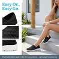 thumbnail image 2 of BLISSFUL STEP Casual Slip-on Shoes Quick Dry Lightweight Breathable Unisex Shoes Black 5, 2 of 5