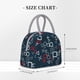thumbnail image 2 of Balery Navy Blue Geometric Bolsa de Almuerzo para Mujeres, Caja de Almuerzo, Bolsa de Almuerzo Pequeña Impermeable, Tote de Almuerzo Reutilizable con Gran Capacidad, 2 of 6