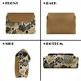 thumbnail image 2 of SCRAWLGOD Monstera Leaf Floral Print Light Brown Crossbody Purse for Women Leather Daily Small Purses Minimalist Women's Crossbody Handbags Metal Buckle Shoulder Bags with Chain Strap, 2 of 7
