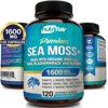 NutriFlair Irish Sea Moss Plus 1600mg, 120 Capsules - Wildcrafted Raw Moss Powder with Bladderwrack & Burdock Root - Pills Thyroid & Immune Support, Cell, Skin, Hair, Nails, Gut Cleanse, Keto & Detox