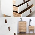 thumbnail image 3 of Mejora de muebles con tiradores de cuero genuino para cajones, pomos de gabinete de material suave de estilo industrial para cocinas y baños, 10 piezas de fácil instalación con tornillos incluidos, 3 of 5