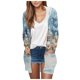 thumbnail image 1 of Cárdigan para mujer, blusa informal de manga larga con estampado y bolsillo, cárdigan con capucha, abrigo holgado de algodón de imitación para mujer, 1 of 4