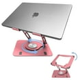 thumbnail image 1 of Swivel Laptop Stand for Desk, Adjustable Laptop Stand for Desk w/ 360Â° Rotation, Raise Tilt Cools Laptop with This Ergonomic Laptop Stand Riser, Collapsible iPad Computer Laptop Stand (Rose Gold), 1 of 4