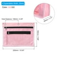 thumbnail image 2 of Uxcell Expandable Pencil Pouch for 3 Rings Binder, 2 Pack Oxford Cloth Zipper Binder Pouch Pencil Case Gray/Pink, 2 of 7