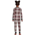 thumbnail image 4 of Jolly Jammies Boys and Girls Unisex Holiday Plaid Long Sleeve Top and Pants Pajama Set, 2-Piece, Sizes 4-14, 4 of 6