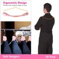thumbnail image 4 of Perchas de plástico DEDU para ropa, 15 unidades, 45 cm de ancho, color rosa, 4 of 7