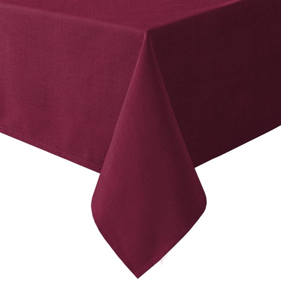 Mantel H.VERSAILTEX de lino texturizado 152x264 cm Rojo Navideño