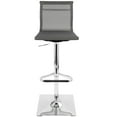 thumbnail image 5 of Mirage Contemporary Adjustable Barstool With Swivel In Silver, 5 of 7