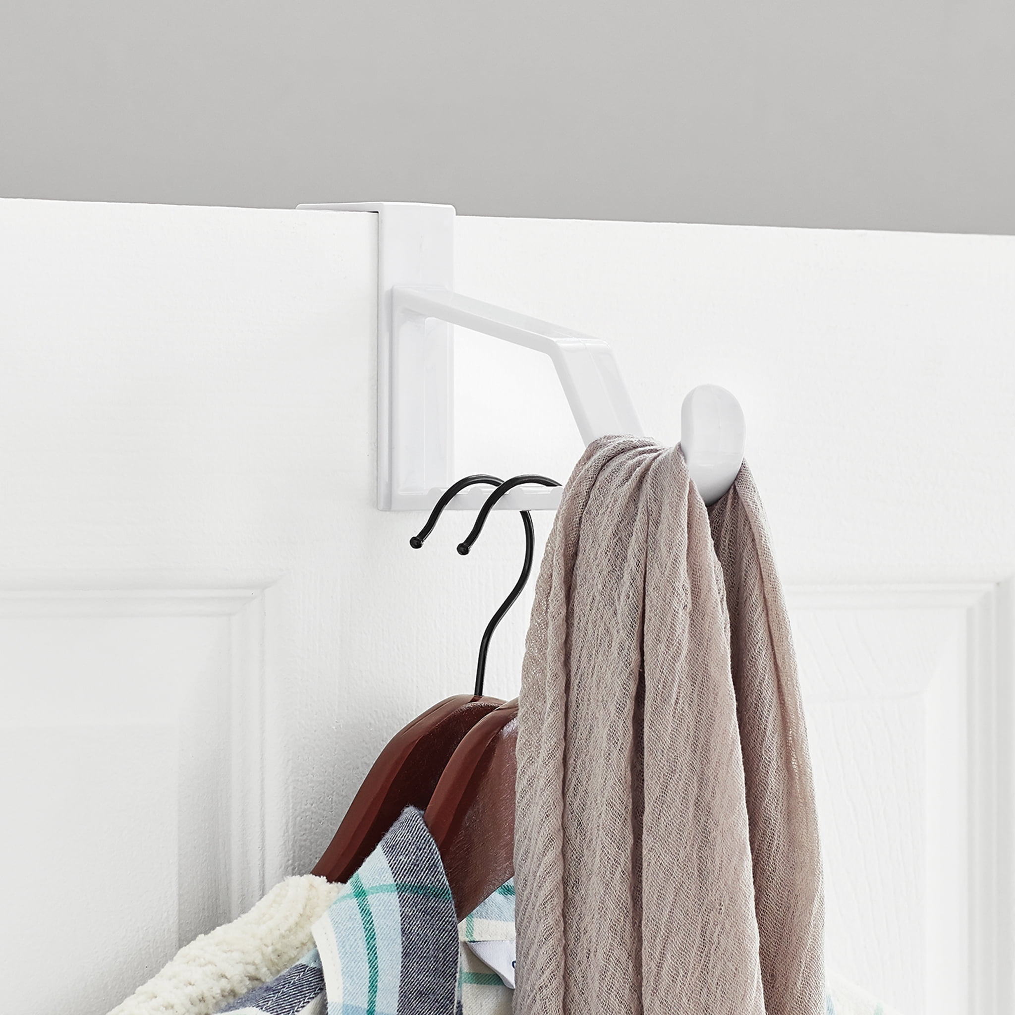 Mainstays Over-the-Door Hanging Organizer, White, 4 Count
