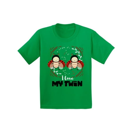 Twin Girls Gift - Awkward Styles I Love My Twin Youth Shirt Birthday Gifts for Girls Boys Twins Funny Twin Party Outfit Cute Twin T shirts for Girls Cute Twin T shirts for Boys Themed Party Twins Tshirts