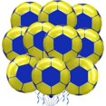 thumbnail image 1 of Yanonmyfd 10 Pack 18 Inch Blue Soccer Foil Balloons Football Helium Metallic Mylar Balloons for Birthday Party Sports Theme World Cup Party Decorations,18 Inch Yellow Soccer, 1 of 14