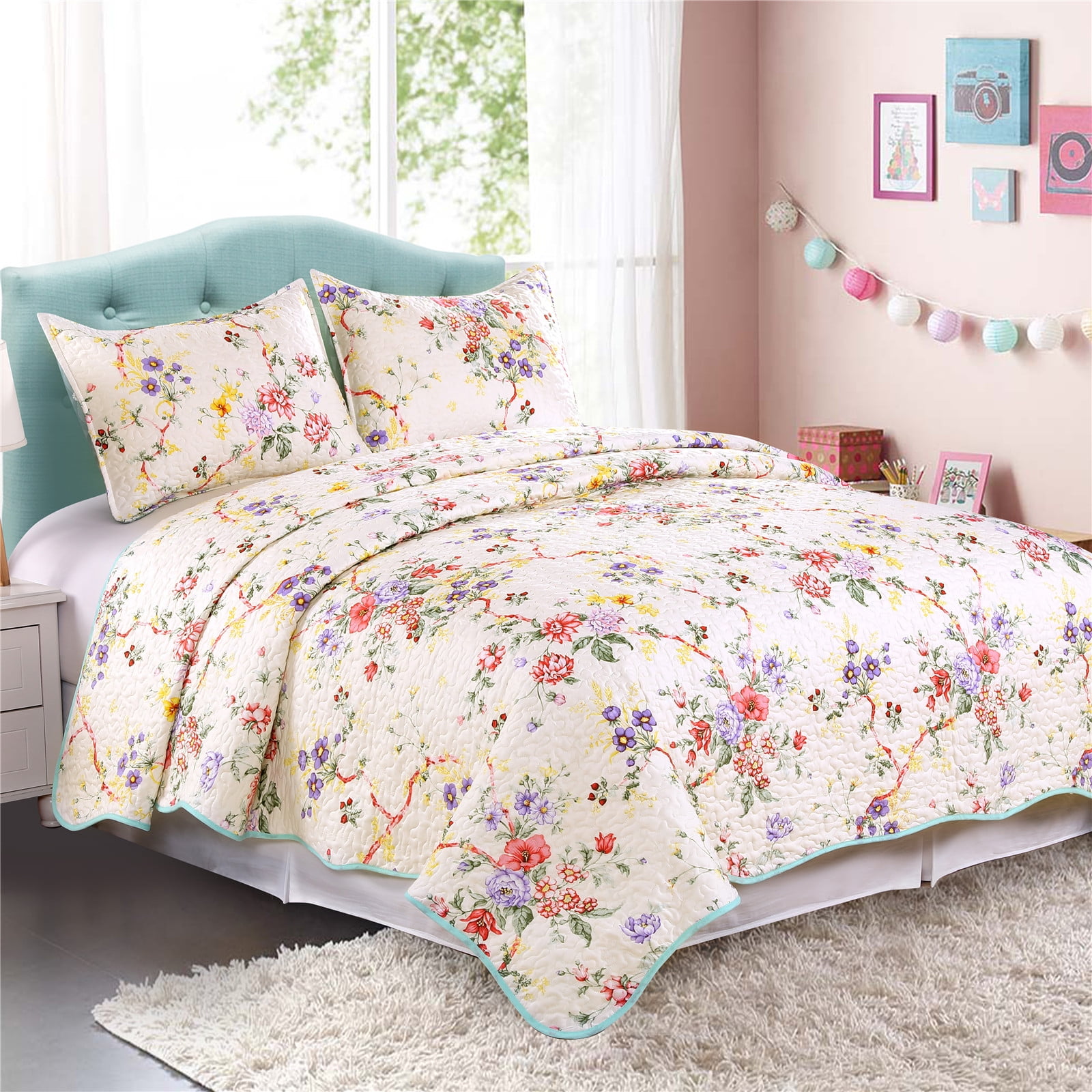 Cozy Line Home Fashions Bedding Reversible , Queen Size Quilt Bedding