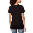 thumbnail image 2 of Carbon Copy Womens Embroidered Snakes Basic T-Shirt, Black, Small, 2 of 2