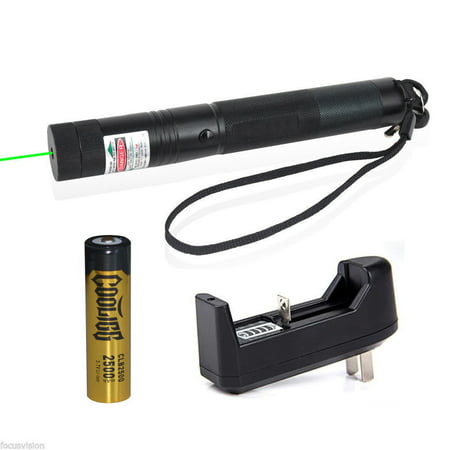 Green Laser Pointer Pen 532nm Lazer Visible Beam + Battery +