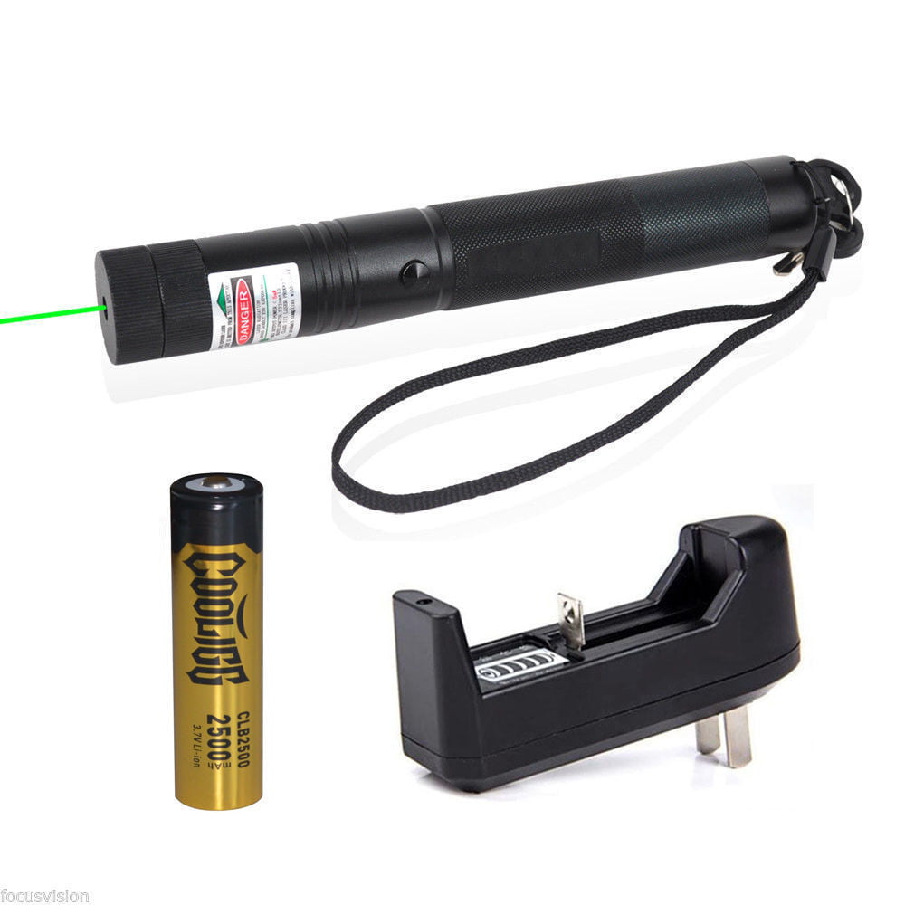 Green Laser Pointer Pen 532nm Lazer Visible Beam + Battery + Charger - Walmart.com - Walmart.com How To Put Batteries In A Laser Pointer