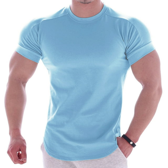 WREESH Men's Sports Running Basketball Training Suit Quick-drying Short-sleeved T-shirt