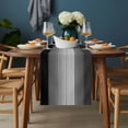 thumbnail image 2 of Black Gray Table Runner - 108 Inch Long, Kitchen Dining Table Runner Dresser Scarves, Farmhouse Vintage Gradient Wooden Plank Farmhouse Decor for Coffee Tables Wedding Party Banquet, 2 of 8
