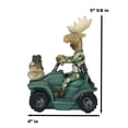 thumbnail image 2 of Rustic Western Elk Moose With Captured Man Hunter Driving ATV Car Figurine, 2 of 9