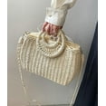 thumbnail image 5 of Kukuzhu Women Straw Beach Bag Rattan Tote Handbag Summer Straw Crossbody Shoulder Handbag Top Handle Bags with Round Ring Handle, 5 of 7