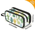 thumbnail image 3 of Simple Cactus Cute Pencil Case Stationary Holder Pen Bag Pencil Pouch Tool Organizer 3 Compartments, 3 of 8