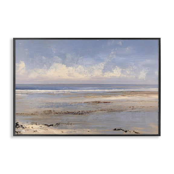 Stupell Industries Rustic Ocean Horizon Impression Black Framed Giclee Art, design by Jacky Ngan