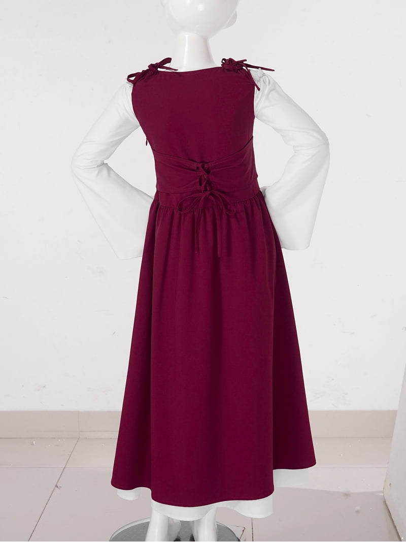 Doomiva Renaissance Maiden Dress-up for Girls Long Bell Sleeve Maxi Robe Gown Victorian Theme Party Burgundy 12 - Walmart.com Doomiva Renaissance Maiden Dress-up for Girls Long Bell Sleeve Maxi Robe Gown Victorian Theme Party Burgundy 12 - Walmart.com