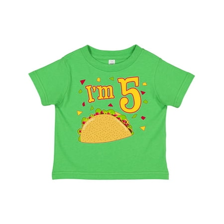 

Inktastic I m Five- Taco Birthday Party Gift Toddler Boy or Toddler Girl T-Shirt