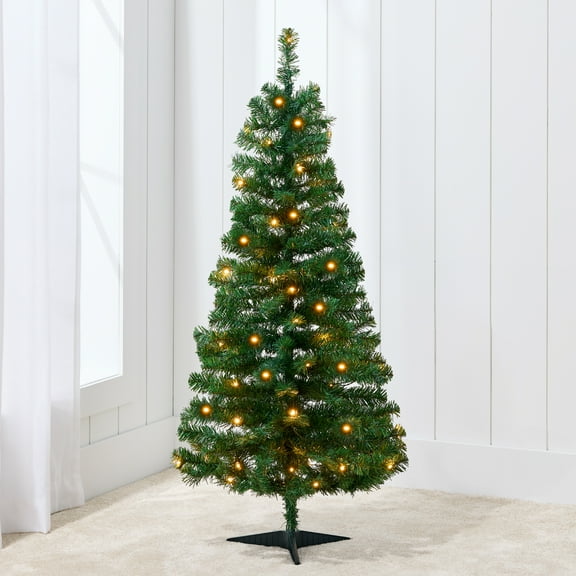 Best Choice Products 4ft Prelit Colored Christmas Tree, Artificial Tree Holiday Decor w/ LED Lights - Green Spruce