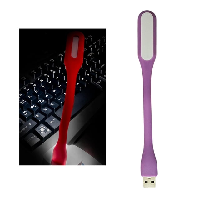 Lámpara de lámpara LED USB Flexible, de Lectura de lámpara Portátil de Flexible para Computadora Portátil, Computadora, Cuade púrpura