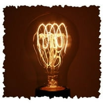 Vintage 40 watt 1920 Light Bulb Nostalgic Quad Loop Filament Medium Base Victorian A19 Glass Shape