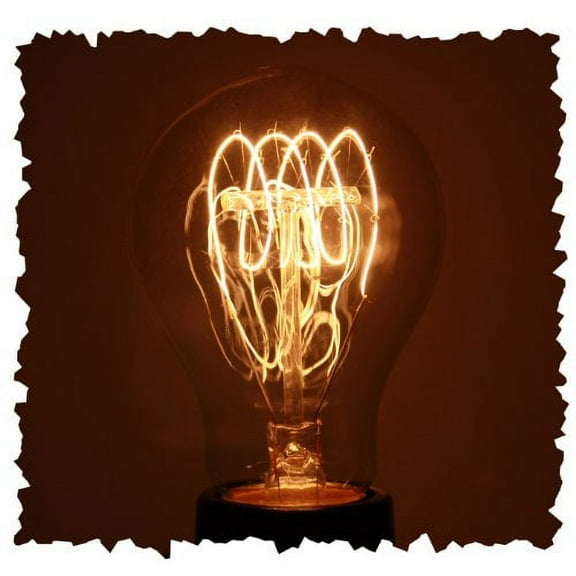 Vintage 40 watt 1920 Light Bulb Nostalgic Quad Loop Filament Medium Base Victorian A19 Glass Shape