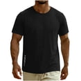 thumbnail image 4 of Crew Neck T Shirts for Men Soild Color Pullover Short Sleeve Tee Shirts Fashion Casual Basic Athletics Summer Tops, 4 of 9