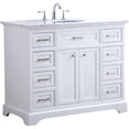 thumbnail image 4 of Elegant Decor Americana 42" Single Marble Top Bathroom Vanity in White, 4 of 20