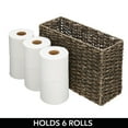 thumbnail image 4 of mDesign Large Rustic Woven Seagrass Toilet Tank Bath Storage Basket, Black Wash, 4 of 6