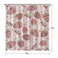 thumbnail image 5 of 72" x 72" Cute Strawberry Shower Curtain Kawaii Red Berries & Flowers Waterproof Bathroom Drapes with Metal Grommets & Hooks, 5 of 5
