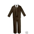 thumbnail image 3 of New Baby Infant Toddler Kid Formal Wedding Tuxedo Brown Boy Suit 5pc Set sz S-12, 3 of 7