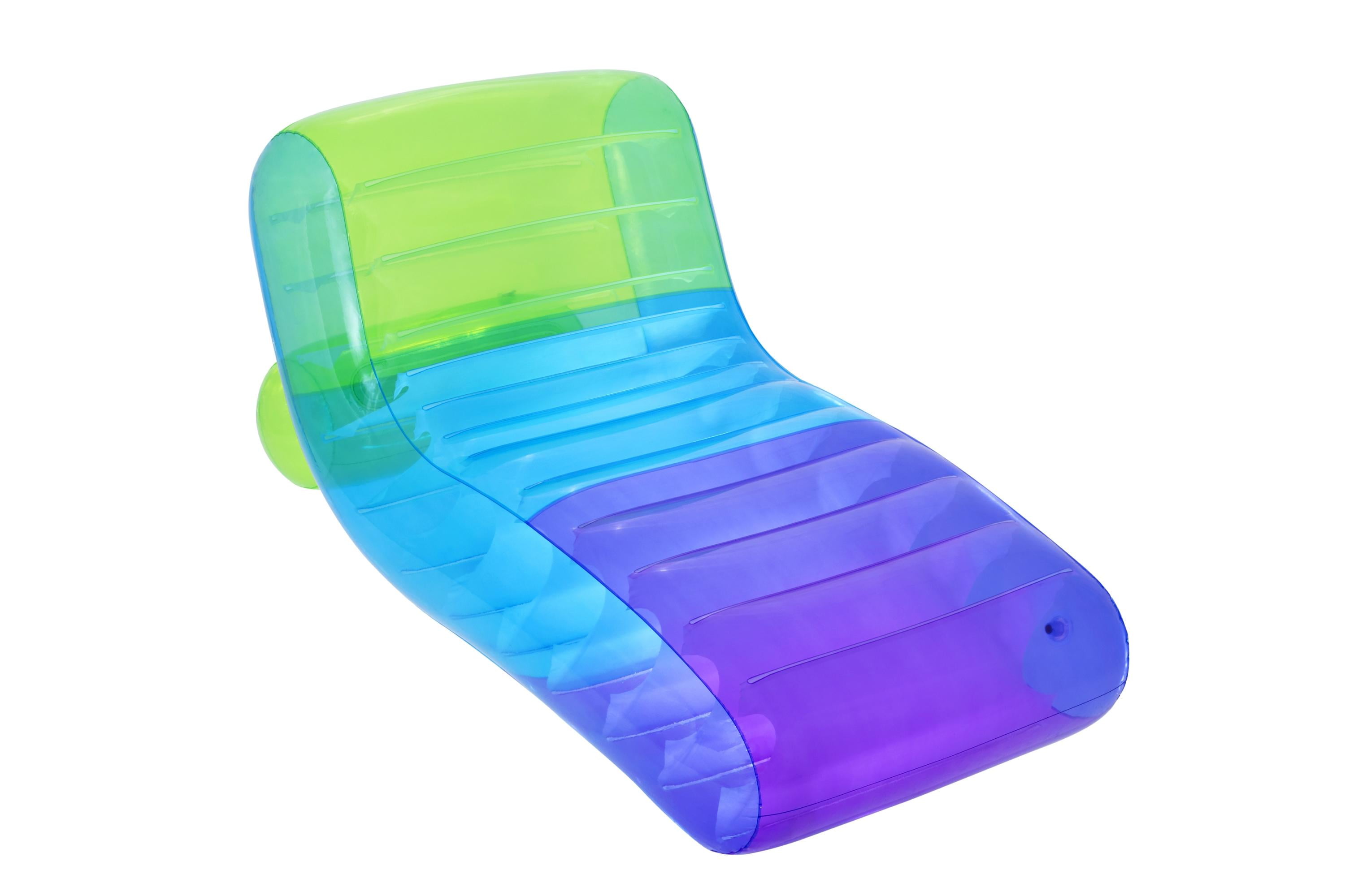 Bluescape MultiColor 69in x 42in Gradient Chaise PVC Lounge Pool Float