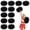 Black, variant on 12 Pcs Cheerleading Pom Poms,14.57inch with Handle Style Cheerleading Handheld Squad Pompoms for Sports Team Cheer Spirit