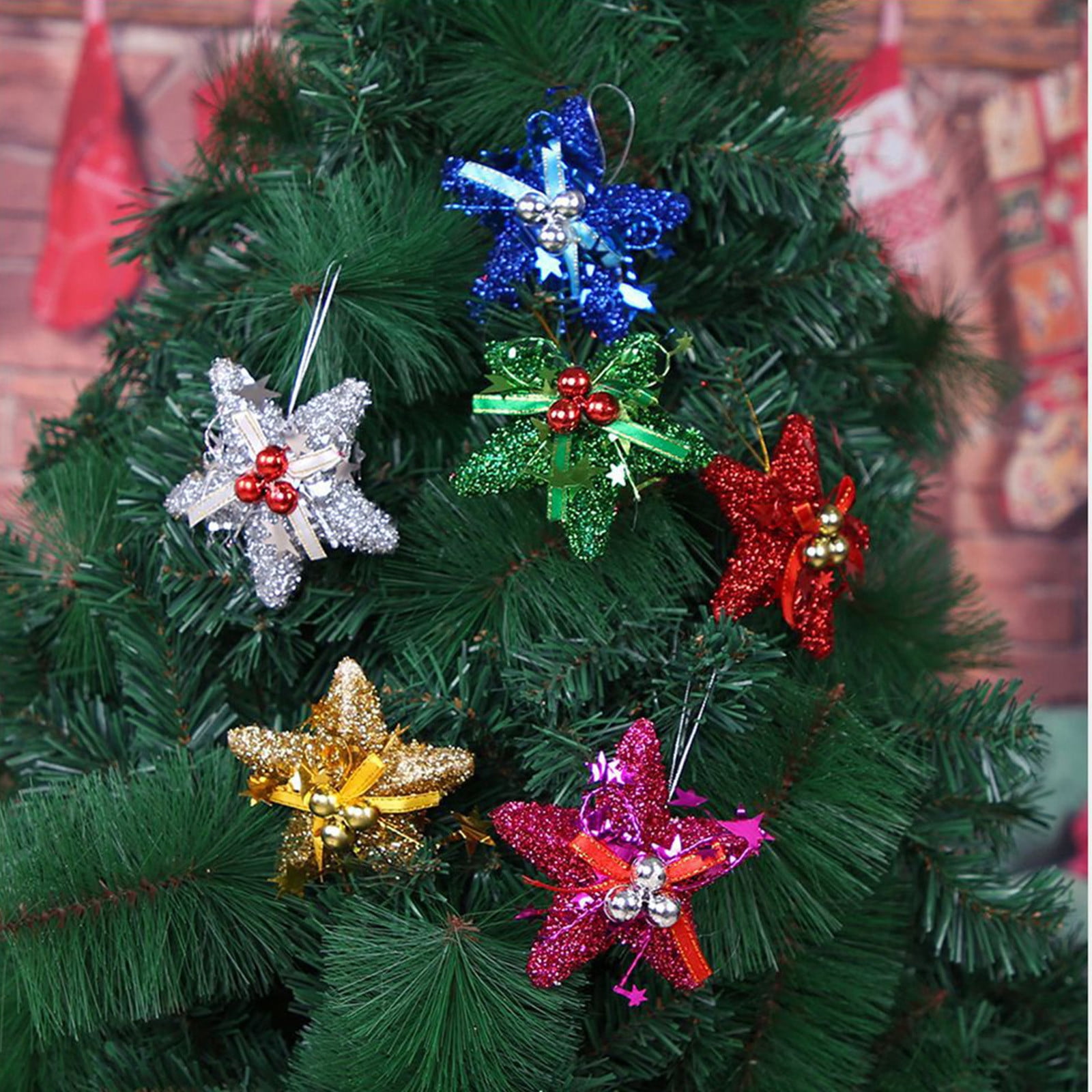 JOY Black White Buffalo Plaid Hanging Ornament S/3 Holiday Christmas Decor 8.75"
