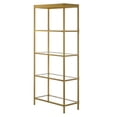 thumbnail image 3 of Evelyn&Zoe Alexis 30" Wide Rectangular Bookcase, Brass, 3 of 7