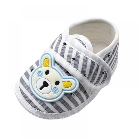 

Infant Cute Cartoon Cotton Shoes Bear Pattern Stripes Casual Sneakers Newborn Soft Sole Toddler Shoes 0-18M