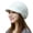 White, variant on UDIYO Knitted Hat Warm Flat Brim Shape Rabbit Fashion Women Cold Hat for Cold Weather