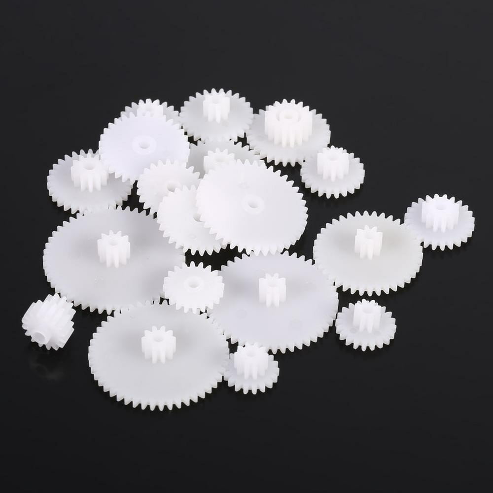 OTVIAP Reduction Gears,19pcs Plastic Gears Kits Motor Gear Set Assembly for Robot Toy Automobile