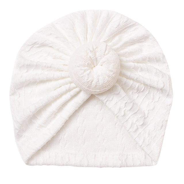 Turban Doux Noué pour Tout-Petits Filles et Garçons, Couvre-Chef Extensible Uni pour Bébés et Enfants
