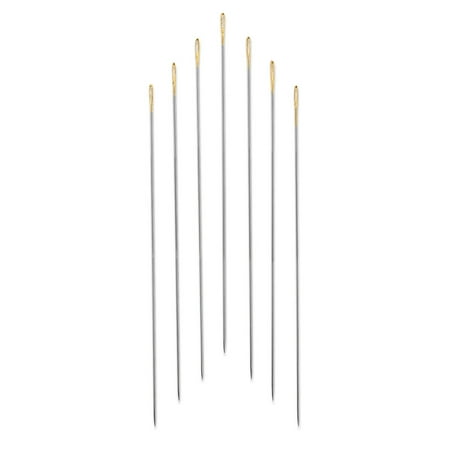 John Bead Beading Needles - Gold Eye Size 11 Needles, Set of 7