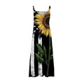 thumbnail image 4 of OAVQHLG3B American flagSummer Dress for Women 4th of July Outfits for Women Sling Mid-waist V-neck Sleeveless Stripe Printing Slim Beach Long Dress, 4 of 5